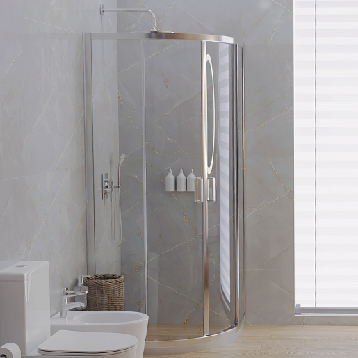 Aquatek Душевой уголок Ария 100x100 AQ ARI RO 10020CH профиль хром стекло прозрачное – картинка-3